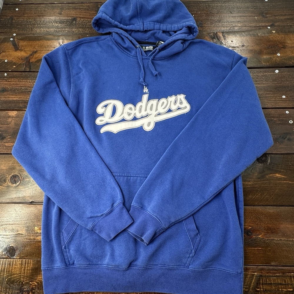 Los Angeles Dodgers Blue Hoodie Sewn Logo Gear For Sports G Big Cotton Men's XL - Picture 2 of 11